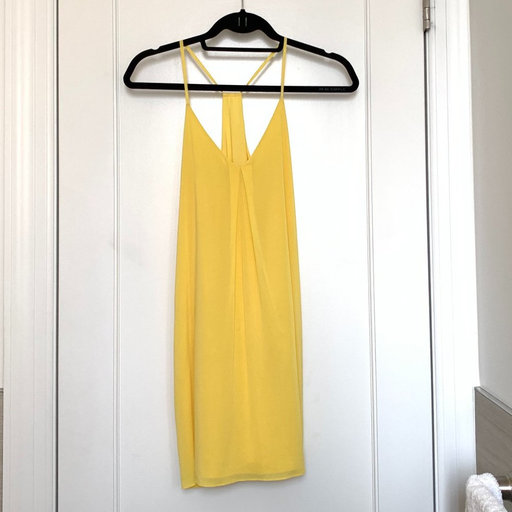 Yellow Alice + Olivia Fierra Y Silk Dress (Size XS)